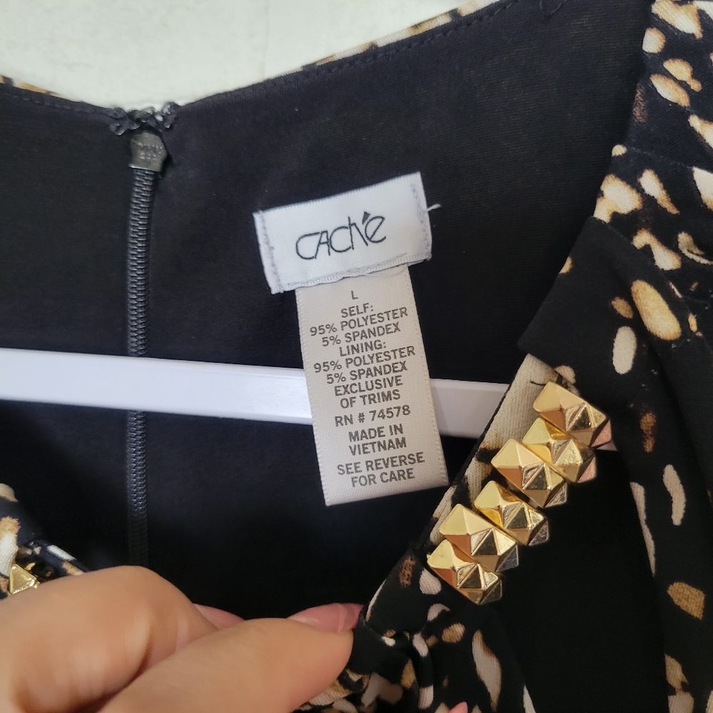Cache Ruched Studded Cutout Dress - Picture 8 of 8